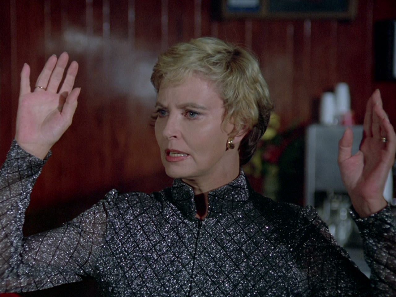 Claire Daley at gunpoint: the scene plays out like a script