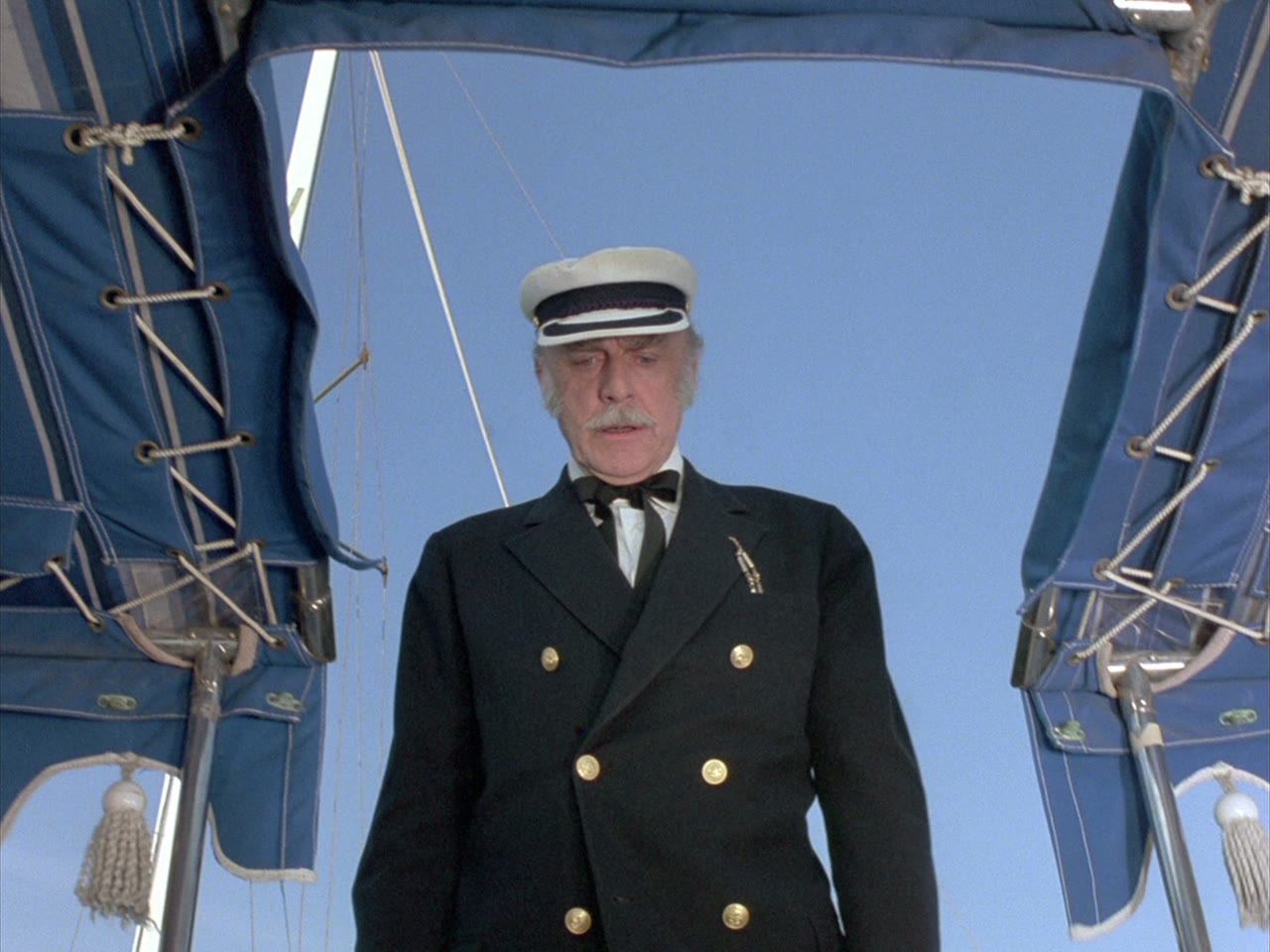 Commodore Otis Swanson aboard his yacht for the last time