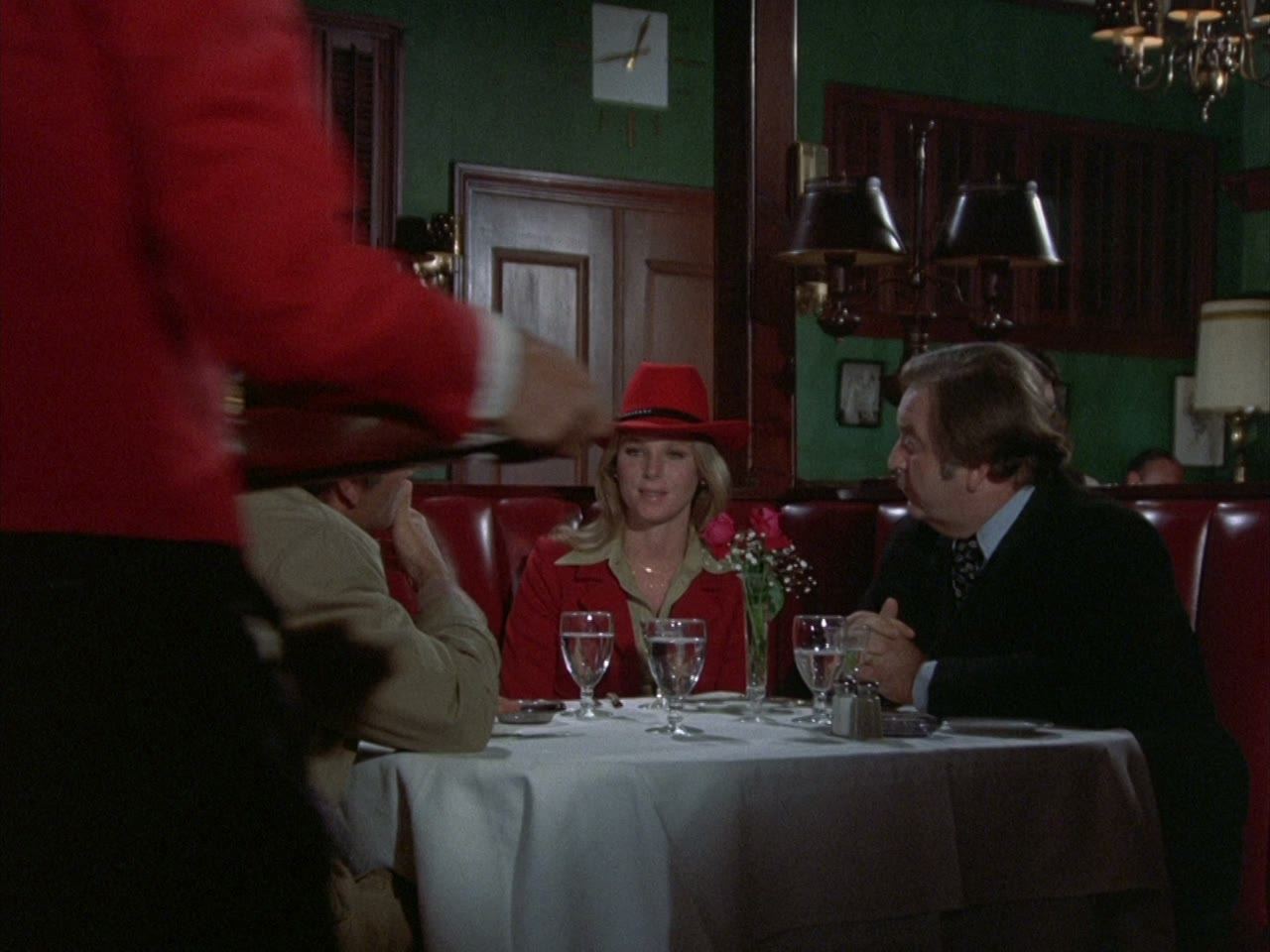 A dinner during which an alibi is built