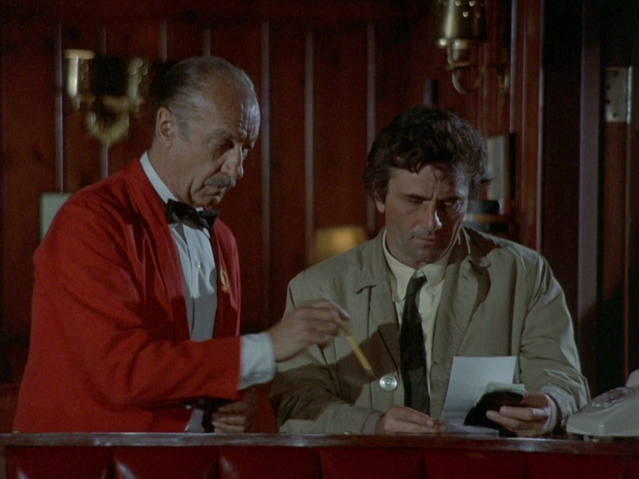 The lieutenant checks the bill: it shows who was where