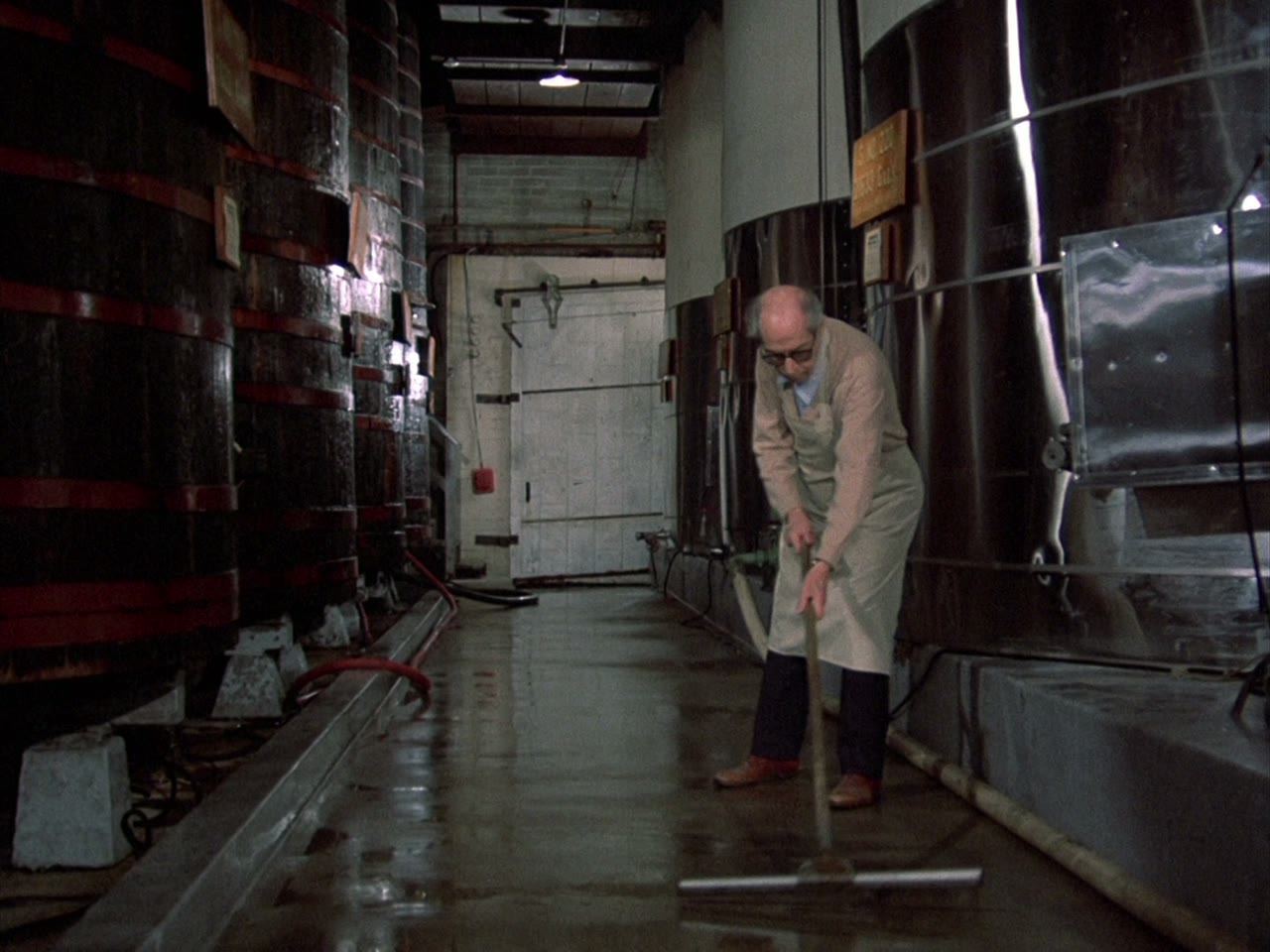 Adrian Carsini in his cellar, the one place he is happy