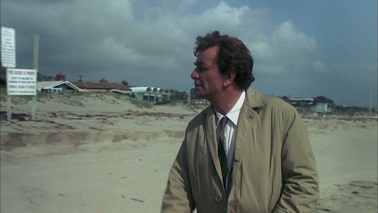 Malibu: the lieutenant looks especially out of place on a beach